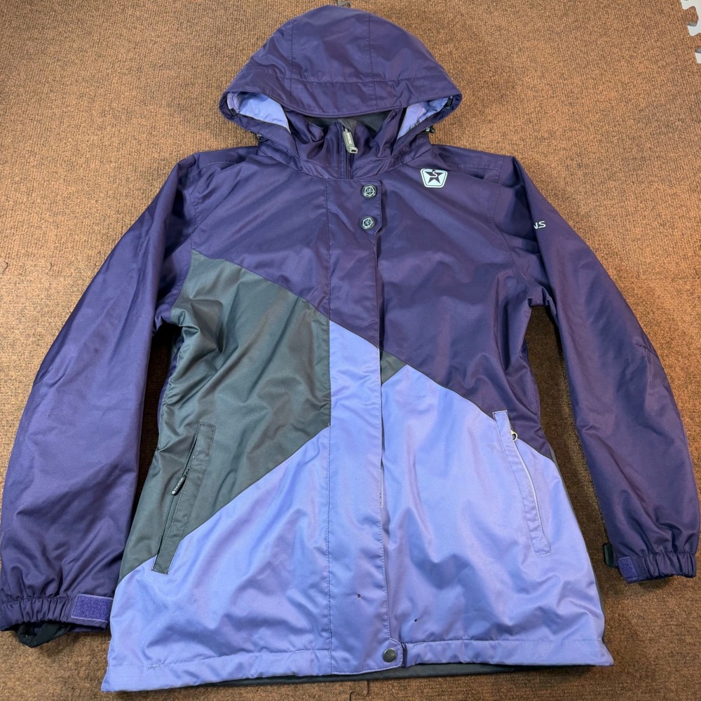 Sessions Ridge Womens Ski Jacket Purple Colorblock RECCO Waterproof Hooded S
